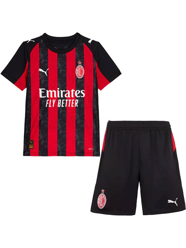 AC milan home kids kit childrens jersey 2025-2026